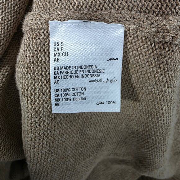 Karen Scott Cotton Hardware Henley Sweater color tan sz S - Picture 7 of 10